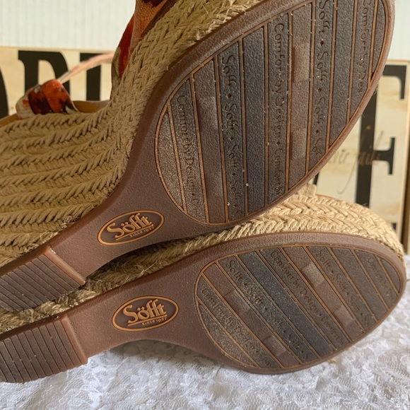 Sofft | Sofft Peggie Tropical Espadrille Wedges Sandals Size 7. - Picture 7 of 10